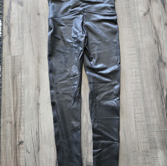 Spanx Leggings Leather Faux Large New With Tags - Picture 5 of 6